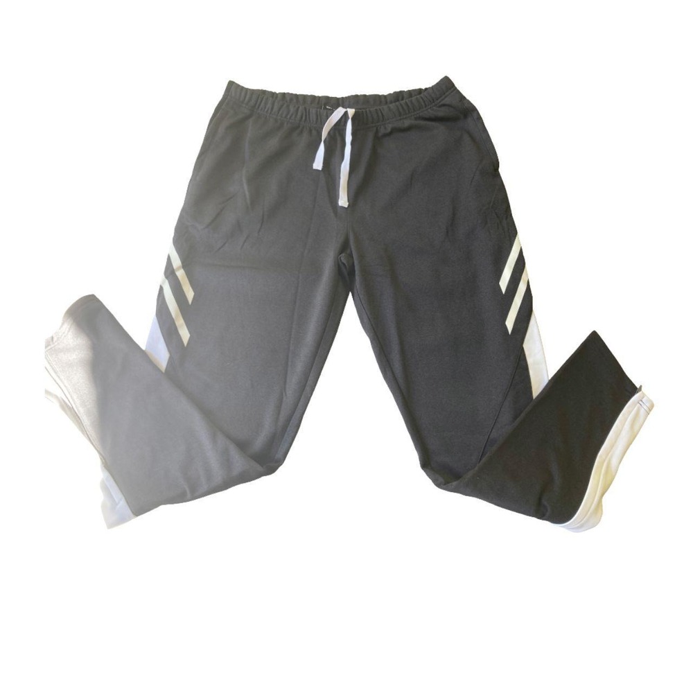 Holloway Track Pants in dark gray with white stripes and panels on the side L